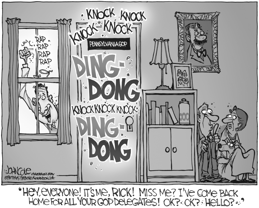 Santorum comes home BW