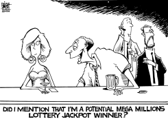 MEGA MILLIONS LOTTERY, B/W by Randy Bish