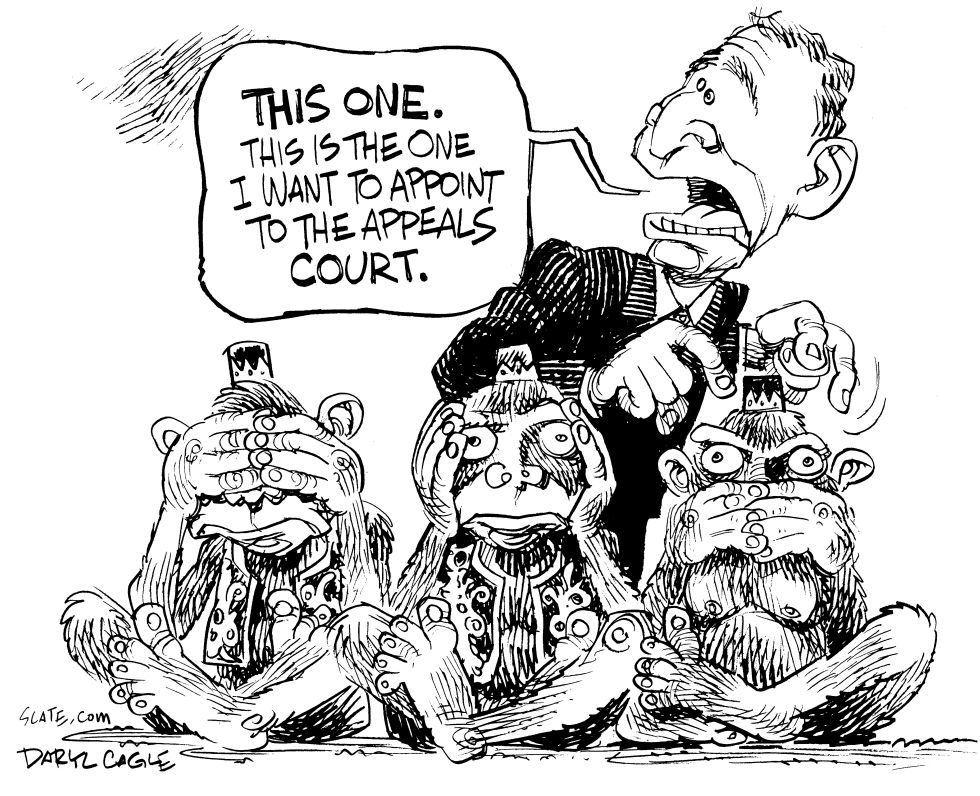  SPEAK NO EVIL JUDICIAL NOMINEE by Daryl Cagle