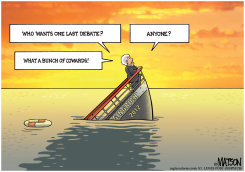 SINKING GINGRICH CALLS FOR ONE MORE DEBATE-COOR by R.J. Matson