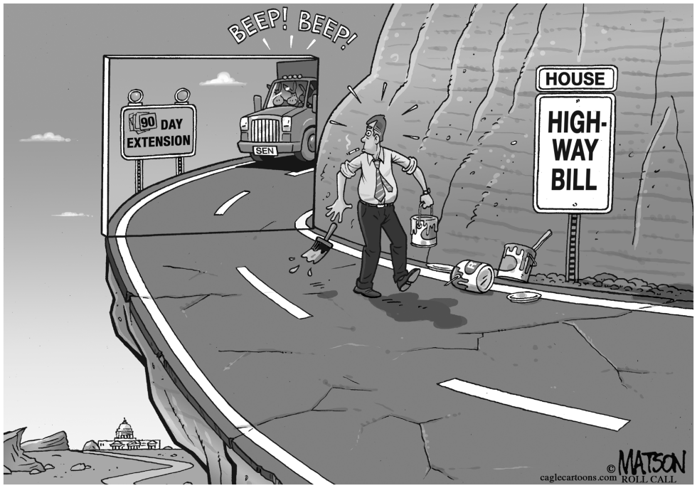  WILE E BOEHNER AND THE HIGHWAY BILL by RJ Matson