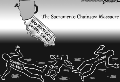 CALIF CHAINSAW BW by Steve Greenberg