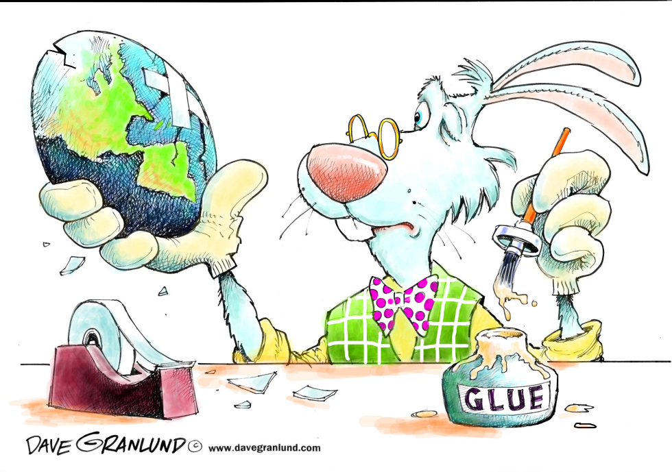  EASTER EGG CRACKS by Dave Granlund