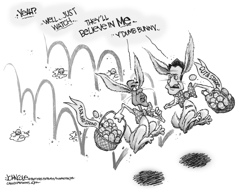 Obama and Ryan BW