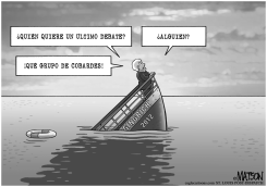 EL HUNDIDO GINGRICH LLAMA A UN DEBATE MAS by R.J. Matson