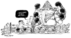 INDIA PAKISTAN BOXING by Daryl Cagle