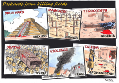 POSTCARDS FROM KILLING FIELDS by Tayo Fatunla