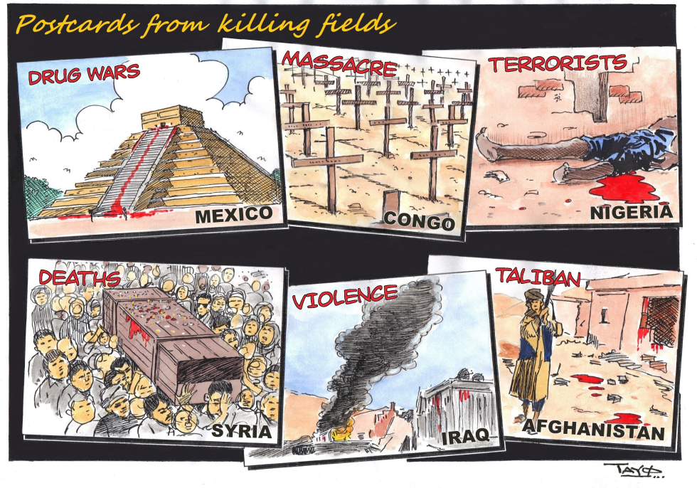 Postcards from Killing Fields