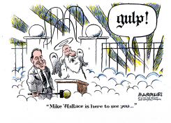 MIKE WALLACE  by Jimmy Margulies