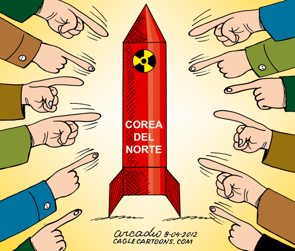 Corea del nortey su cohete COLOR