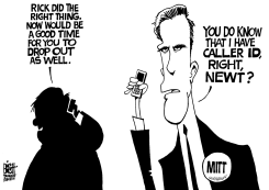 NEWT AND MITT, B/W by Randy Bish