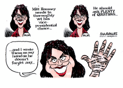 ROMNEY AND THE VICE- PRESIDENTIAL CHOICE by Jimmy Margulies