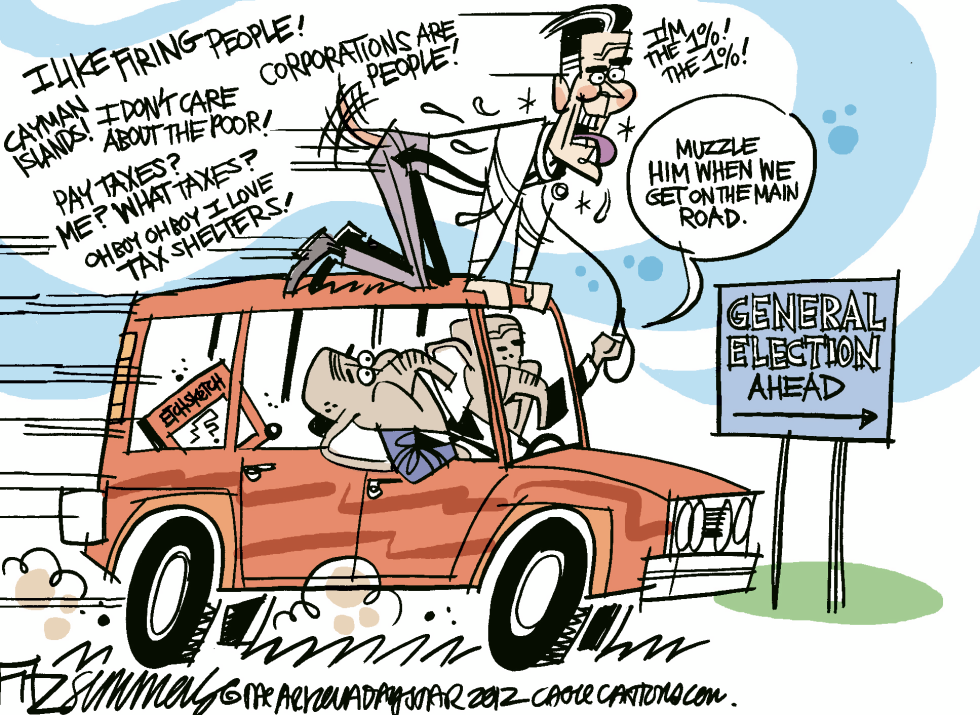  ROMNEY ON TOP by David Fitzsimmons