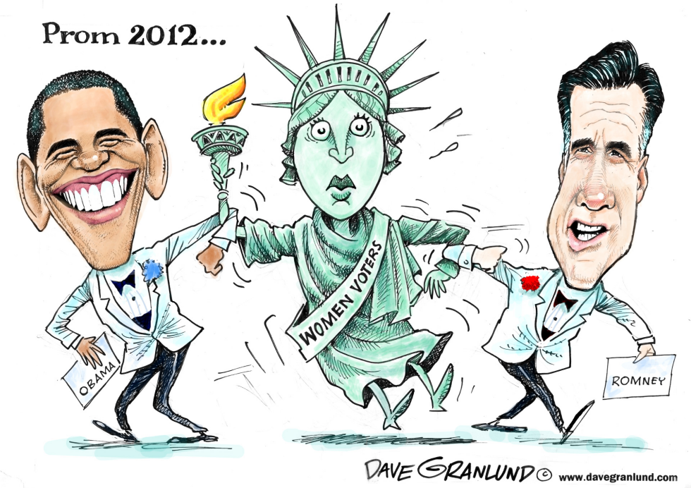  OBAMA VS ROMNEY 2012 PROM by Dave Granlund