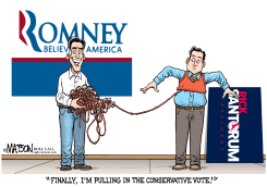 ROMNEY PULLS IN CONSERVATIVE SANTORUM VOTERS by R.J. Matson
