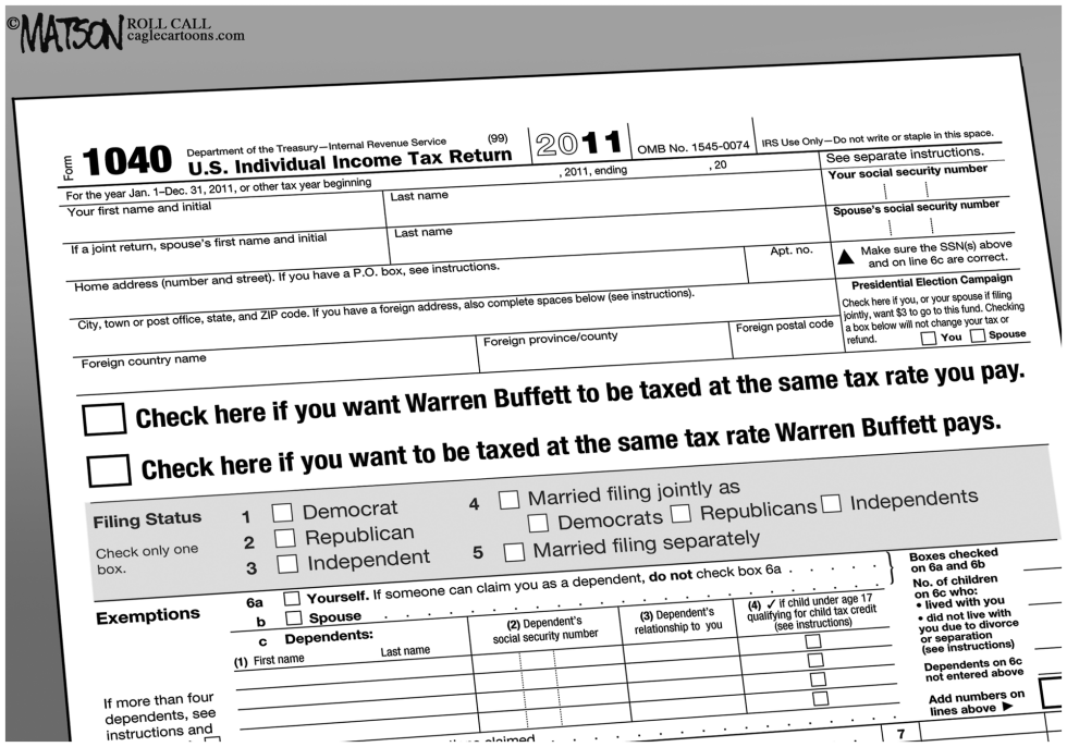  IRS FORM 1040 BUFFETT by RJ Matson