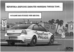JUSTICE IS SUSPICIOUS CHARACTER IN SANFORD FLORIDA by R.J. Matson