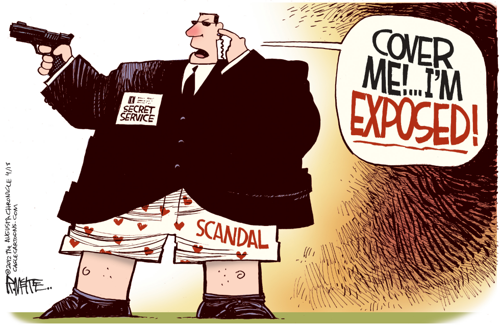  SECRET SERVICE SCANDAL by Rick McKee