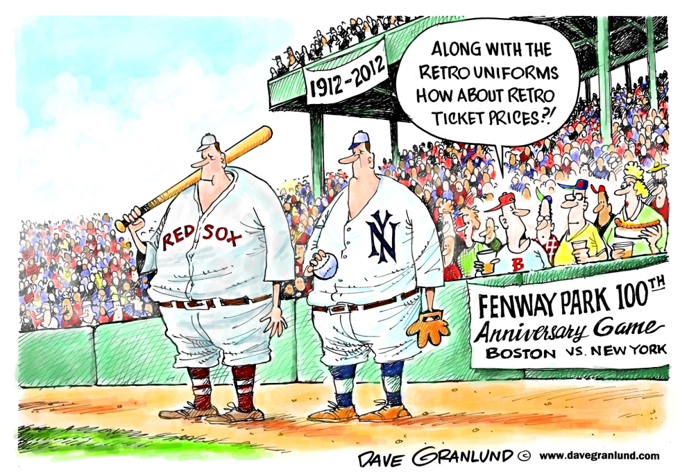  FENWAY PARK 100 YEARS by Dave Granlund