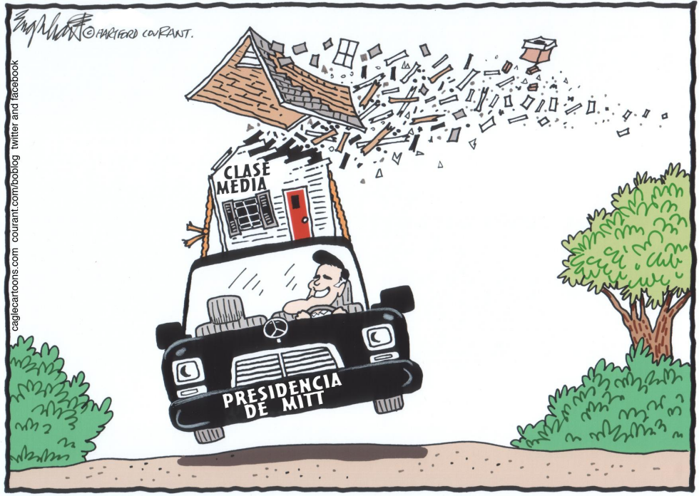  MITT LLEVA A USA EN UN PASEO by Bob Englehart