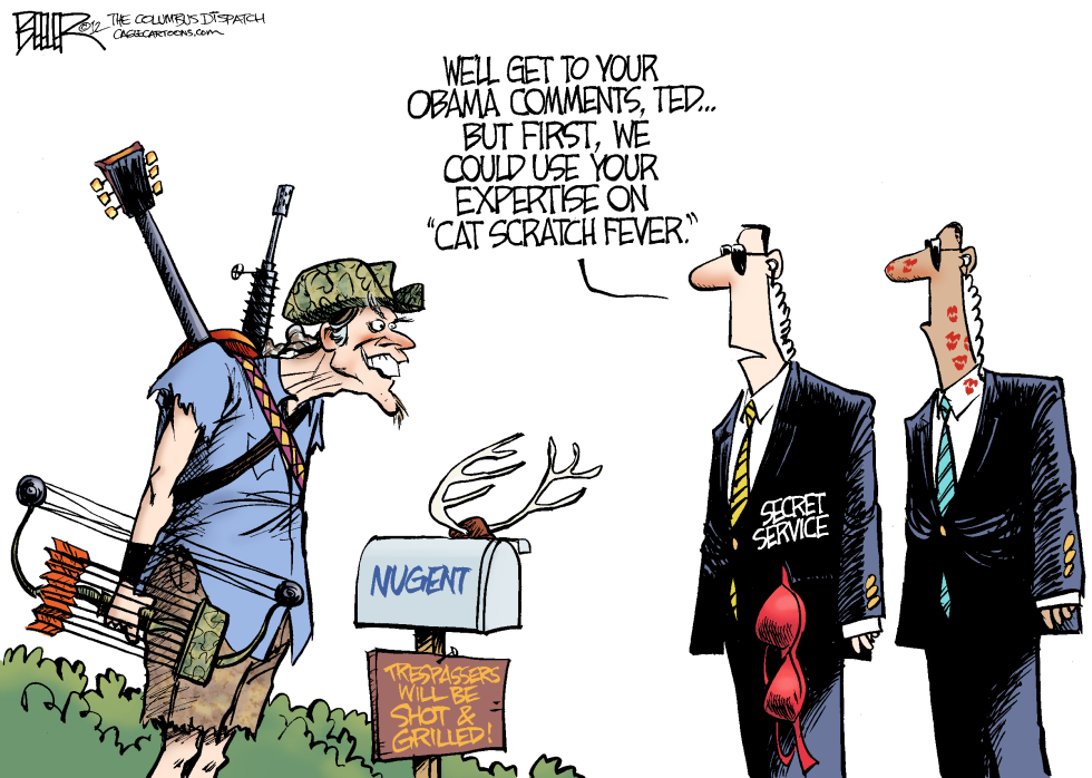  SECRET SERVICE AND NUGENT by Nate Beeler