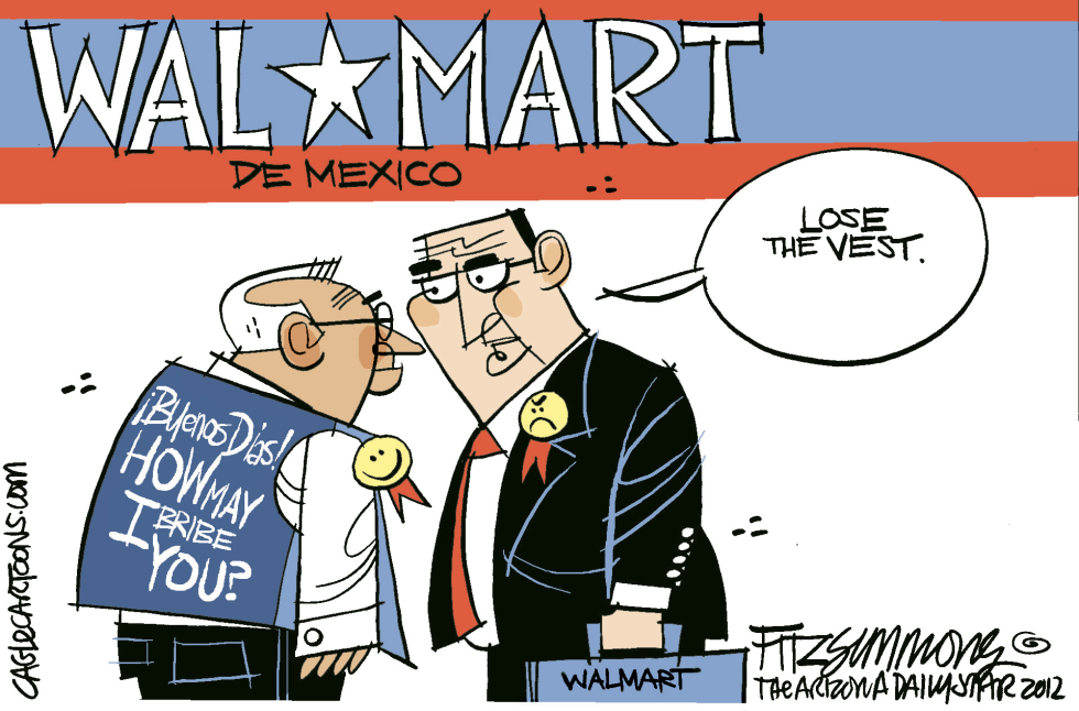  WAL-MARTS WARDROBE MALFUNCTION by David Fitzsimmons