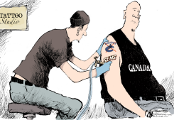 CANADA HOCKEY TATTOO by Cam Cardow