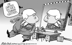 NEWT WITHDRAWS  by Mike Keefe