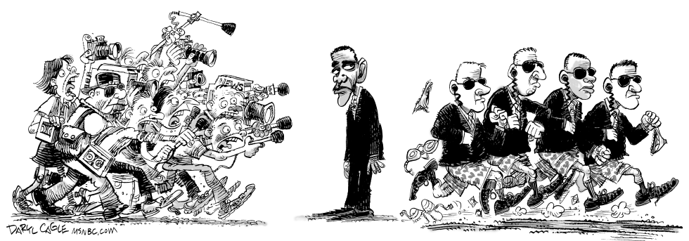 Obama Media and Secret Service