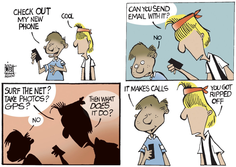 PHONES THEN AND NOW COLOR