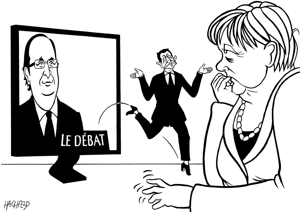 Merkel after the French tv debate
