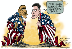 WRAPPED IN THE FLAG  by Daryl Cagle