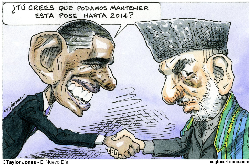  OBAMA Y KARZAI  by Taylor Jones