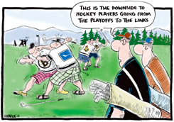 FROM THE PLAYOFFS TO THE LINKS by Ingrid Rice