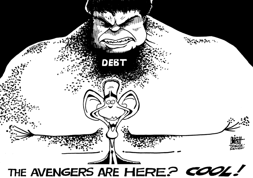 THE AVENGERS ARE HERE, B/W