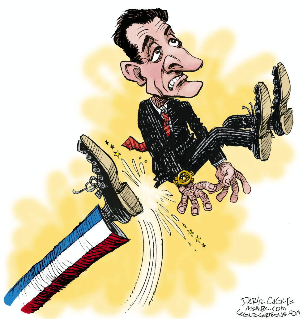  SARKOZY KICKED OUT by Daryl Cagle