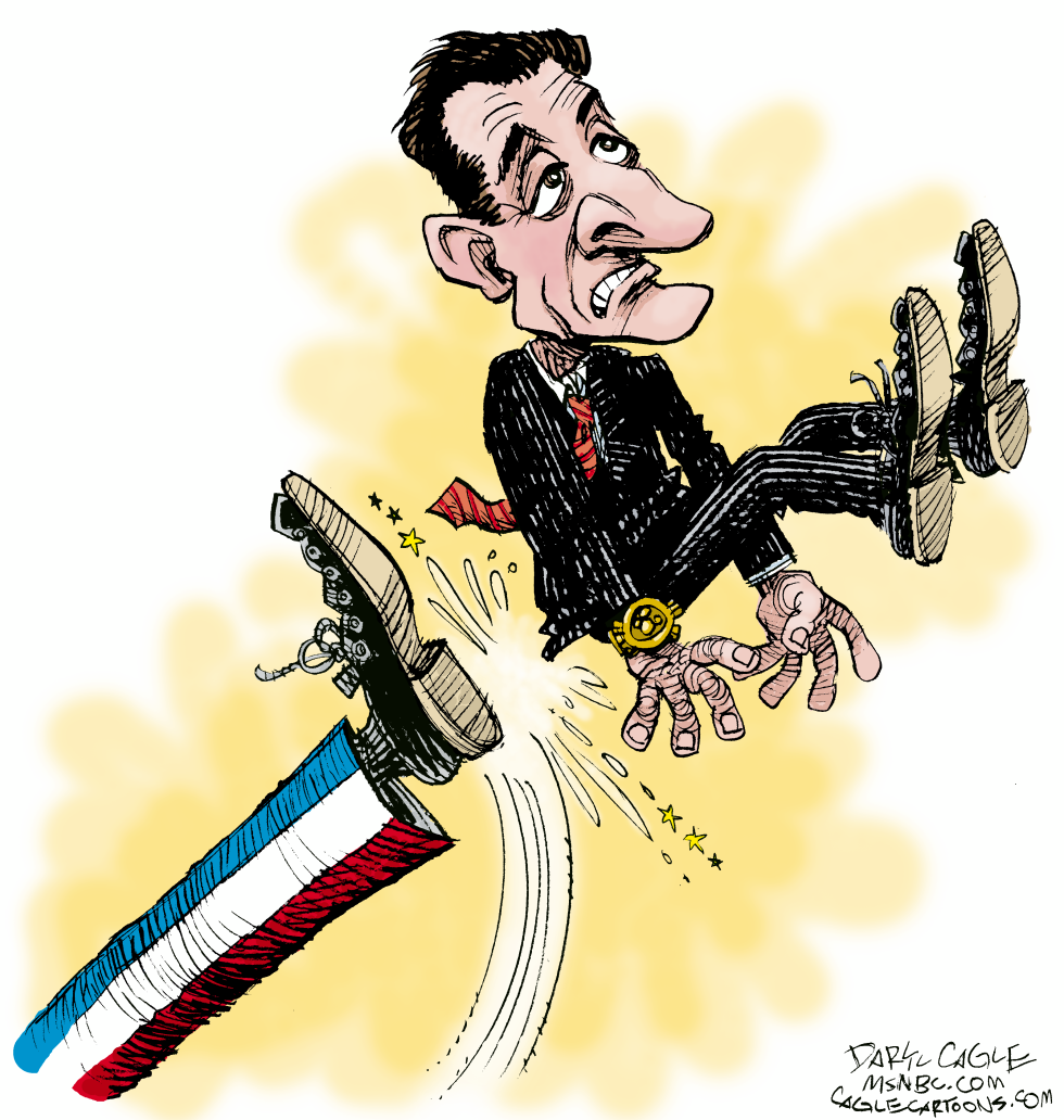 Sarkozy Kicked Out COLOR