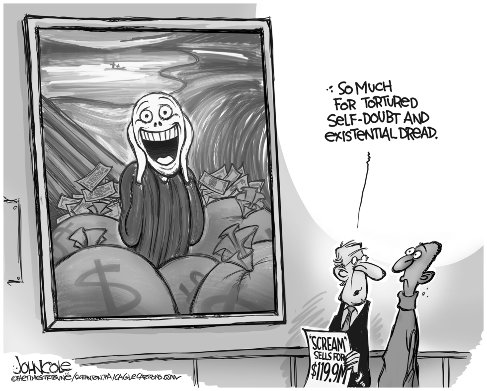 The Scream sells bw