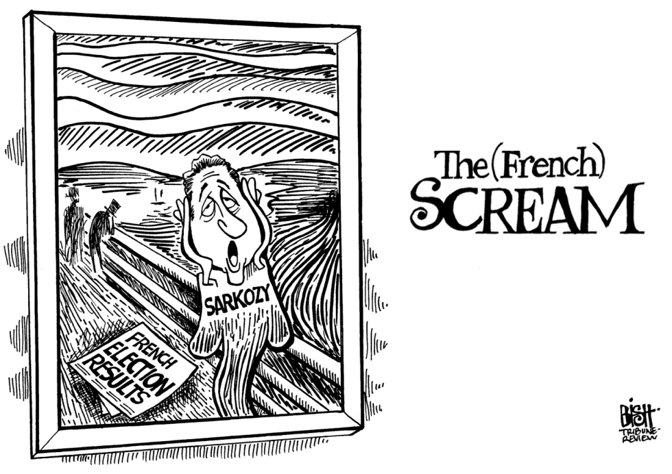 SARKOZY SCREAMS, B/W
