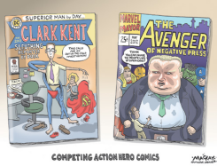 COMPETING ACTION HERO COMICS by Graeme MacKay