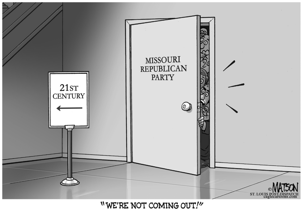  LOCAL MO-REPUBLICAN PARTY WON'T COME OUT OF THE CLOSET by RJ Matson