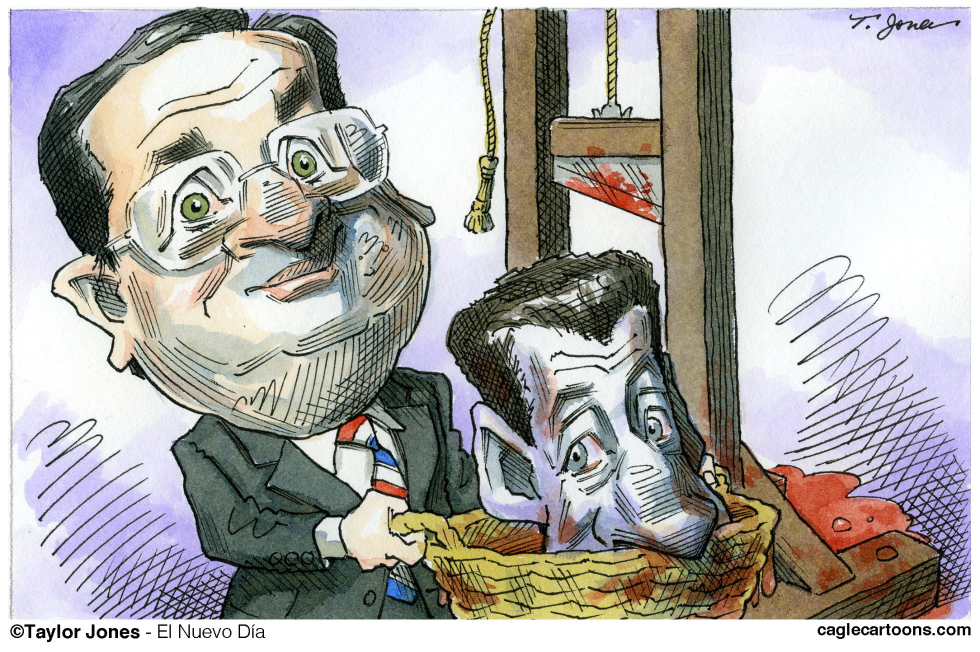  FRANCOIS HOLLANDE AND NICOLAS SARKOZY  by Taylor Jones