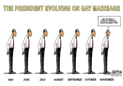 OBAMA EVOLVING ON GAY MARRIAGE by R.J. Matson
