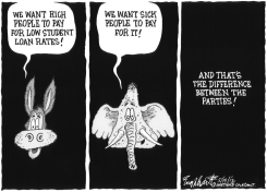 DEMS VS GOP by Bob Englehart