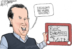 RICK ENDORSES MITT by Jeff Darcy