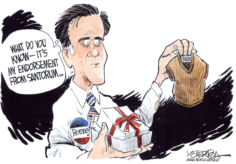  SANTORUM ENDORSEMENT by Jeff Koterba