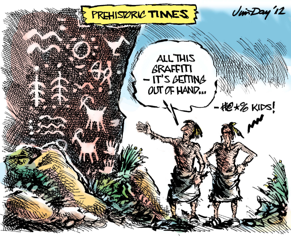 Prehistoric graffiti color