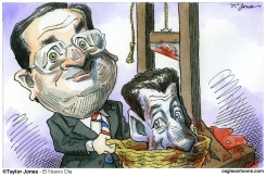 FRANCOIS HOLLANDE Y NICOLAS SARKOZY -  by Taylor Jones