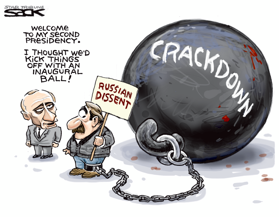  PUTINS CRACKDOWN by Steve Sack