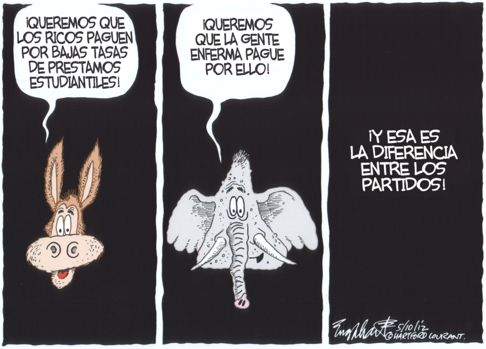  DEMOCRATAS VS GOP by Bob Englehart